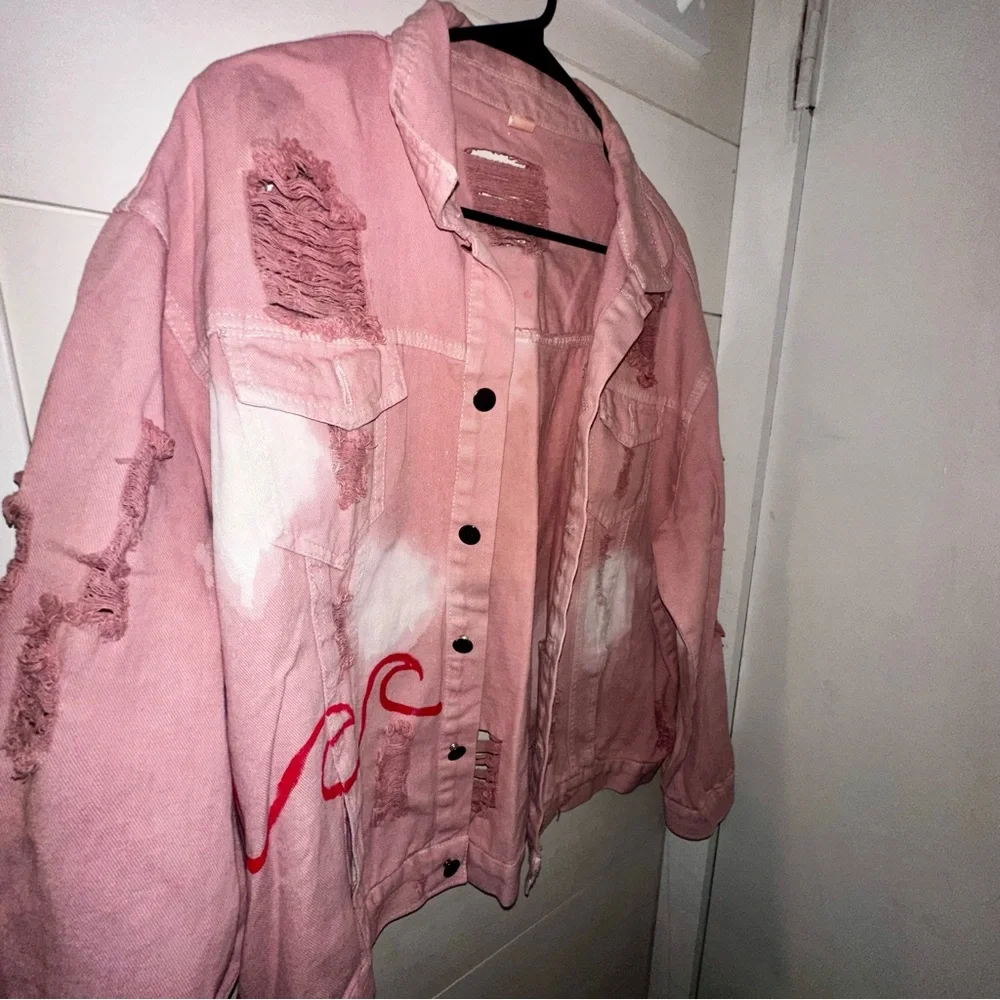 SUPER RARE 'Surfing' Distressed Denim Jacket - Picture 5 of 11